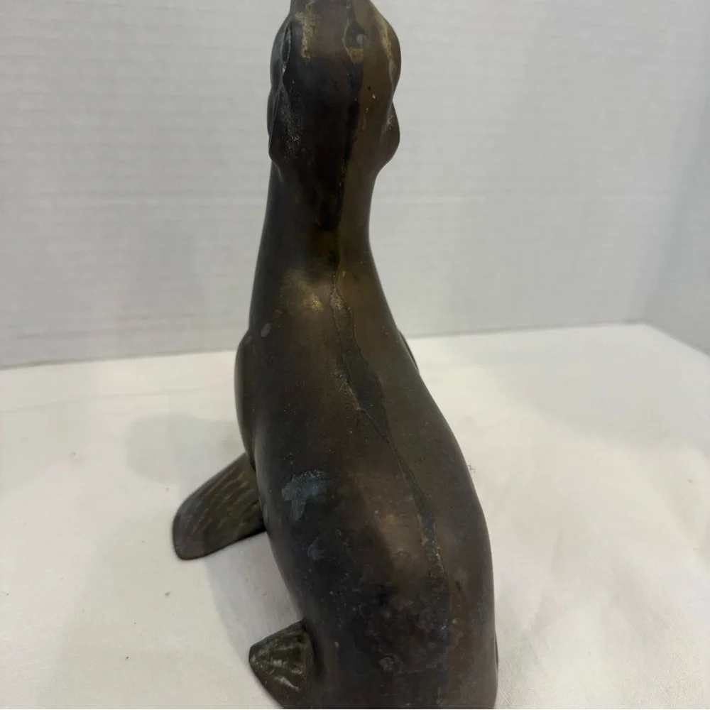 Seal Sea Lion Brass • Vintage Coastal Perfection Heavy Solid - Picture 6 of 10